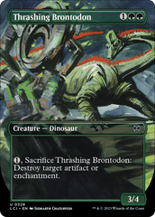 Thrashing Brontodon (Borderless) [The Lost Caverns of Ixalan] | Grognard Games