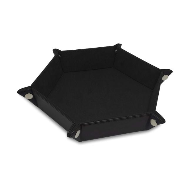 BCW Hexagonal Dice Tray LX - Black | Grognard Games