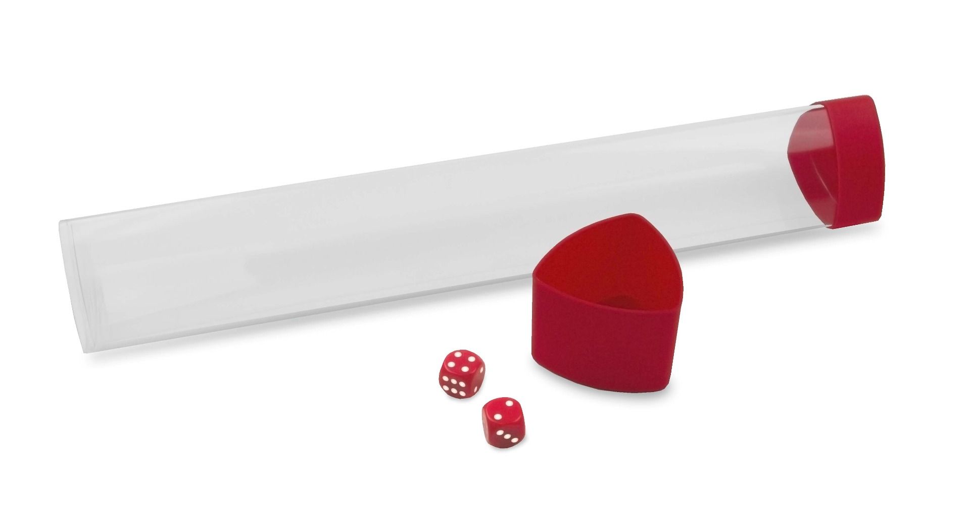 Playmat Tube with Dice Cap - Red | Grognard Games