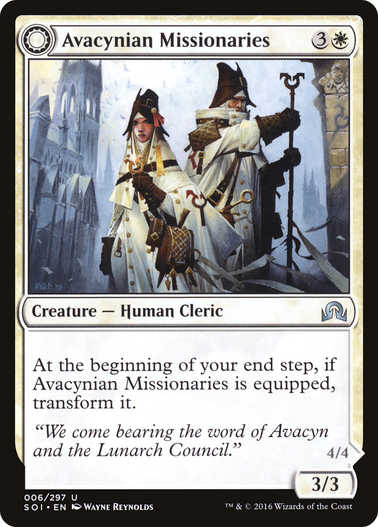 Avacynian Missionaries // Lunarch Inquisitors (SOI-006) - Shadows over Innistrad: (Double Faced Transform) | Grognard Games