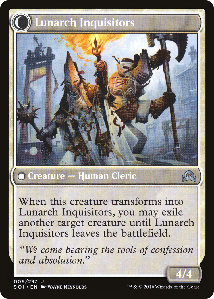 Avacynian Missionaries // Lunarch Inquisitors (SOI-006) - Shadows over Innistrad: (Double Faced Transform) Foil | Grognard Games