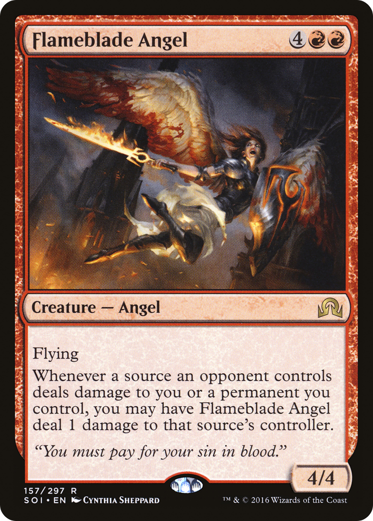 Flameblade Angel (SOI-157) - Shadows over Innistrad | Grognard Games