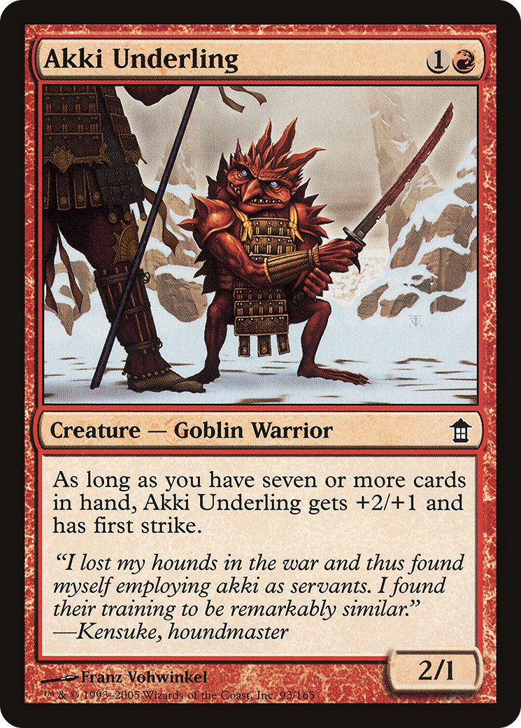 Akki Underling (SOK-093) - Saviors of Kamigawa Foil | Grognard Games