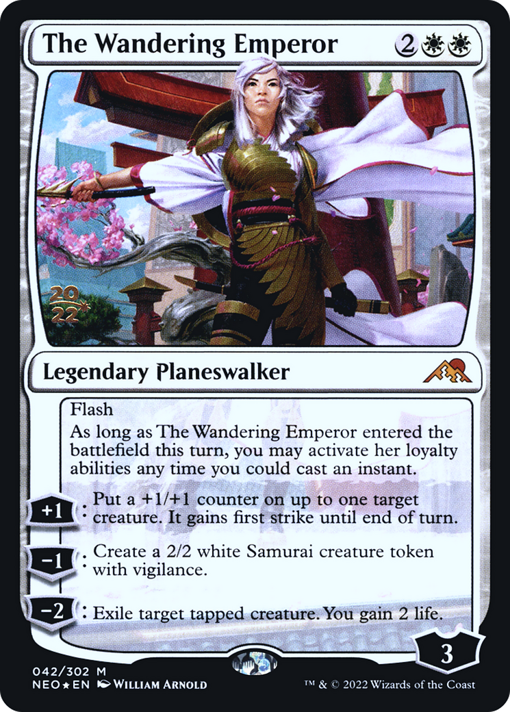 The Wandering Emperor [Kamigawa: Neon Dynasty Prerelease Promos] | Grognard Games