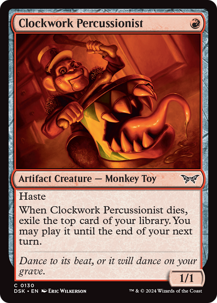 Clockwork Percussionist (0130) [Duskmourn: House of Horror] | Grognard Games