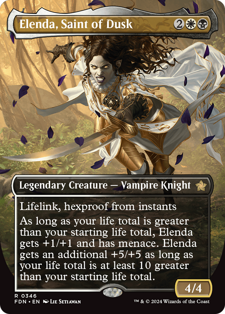 Elenda, Saint of Dusk (Borderless) [Foundations] | Grognard Games