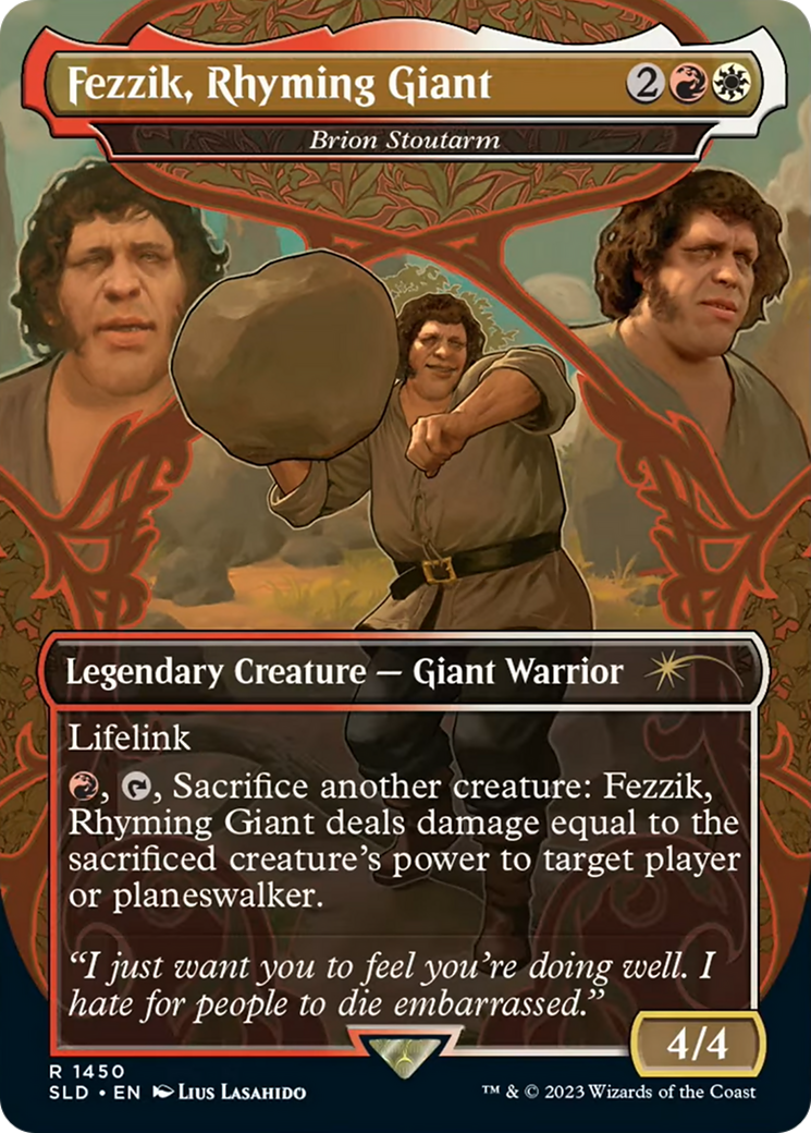 Brion Stoutarm (SLD-1450) - Secret Lair Drop / Fezzik, Rhyming Giant (Borderless) Foil | Grognard Games
