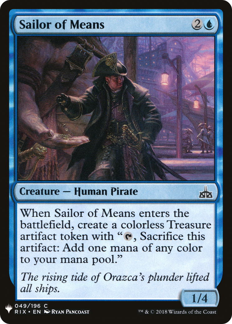 Sailor of Means [Mystery Booster] | Grognard Games