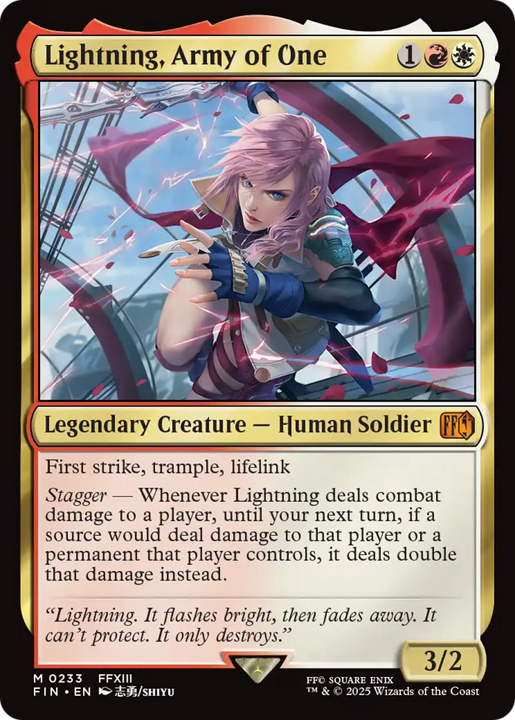 Lightning, Army of One [FINAL FANTASY] | Grognard Games