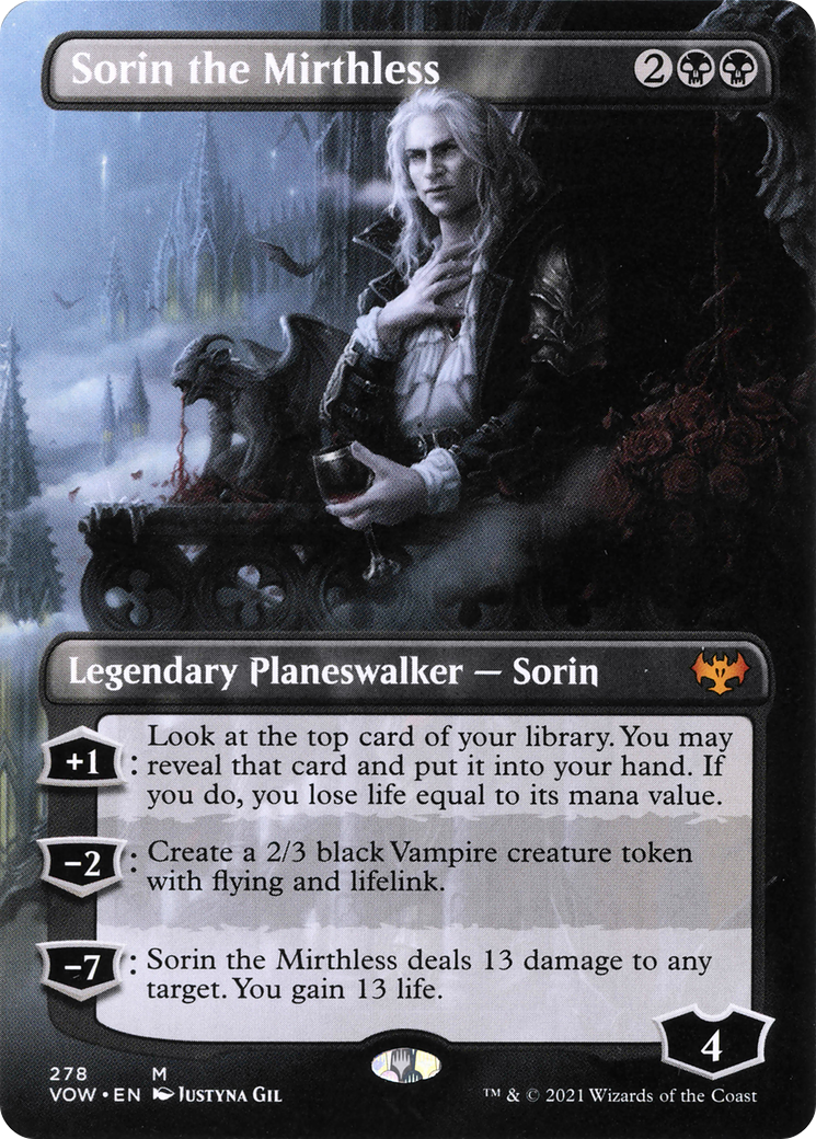 Sorin the Mirthless (Borderless) [Innistrad: Crimson Vow] | Grognard Games
