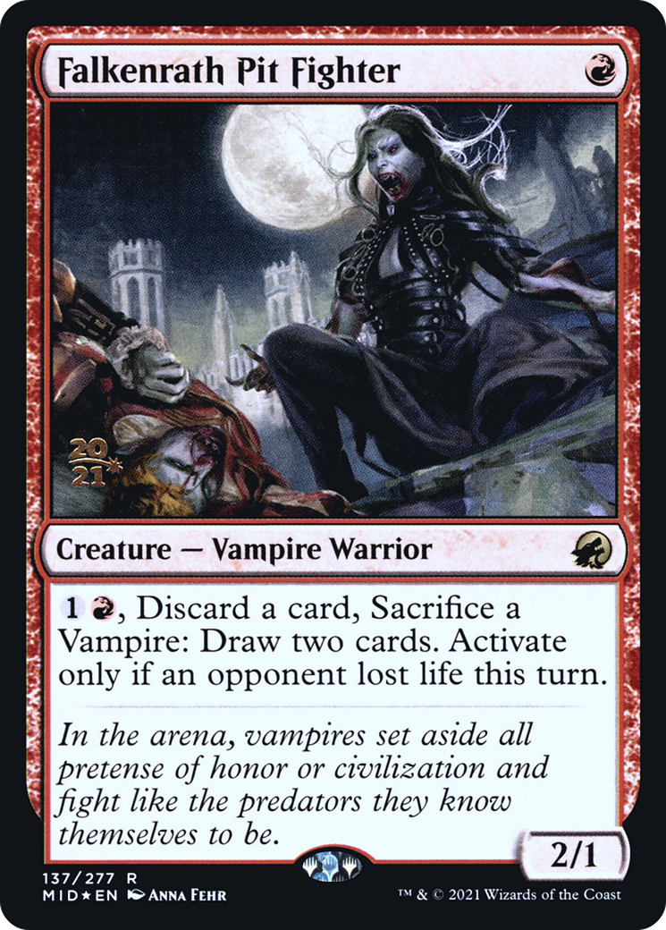 Falkenrath Pit Fighter [Innistrad: Midnight Hunt Prerelease Promos] | Grognard Games