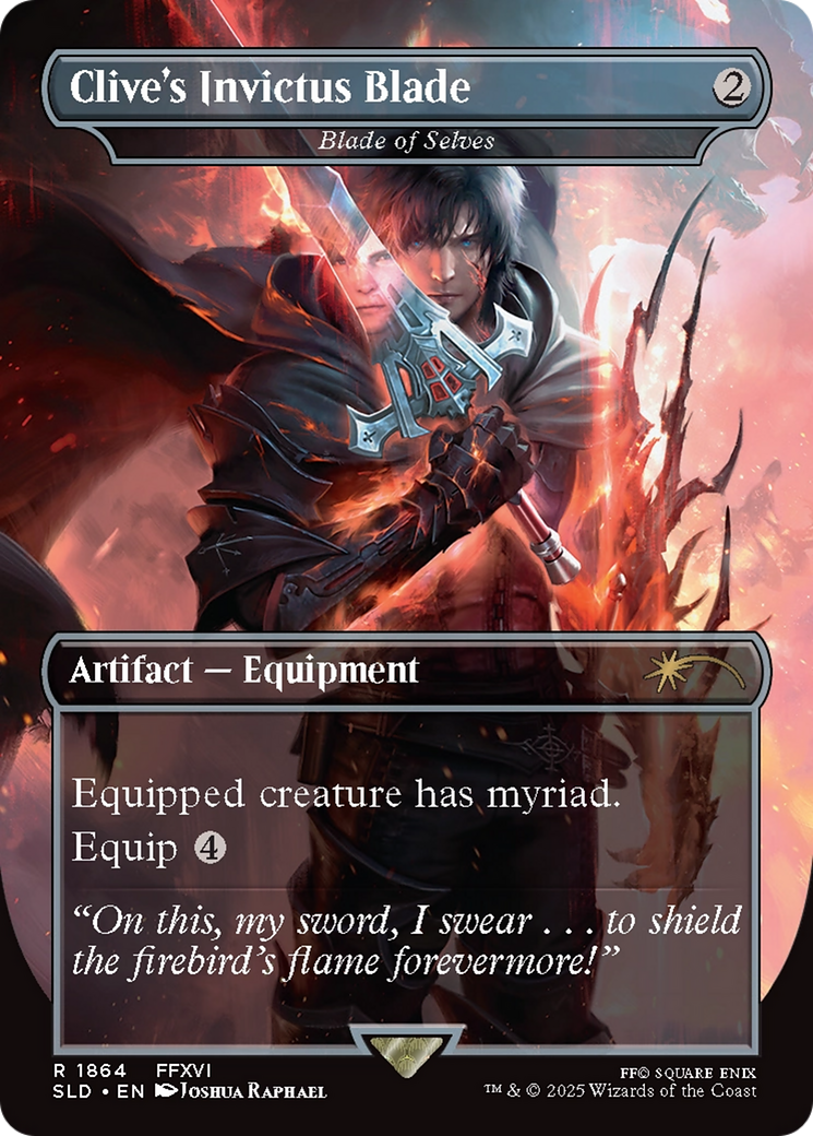 Blade of Selves (SLD-1864) - Secret Lair Drop / Clive's Invictus Blade (Borderless) Foil | Grognard Games