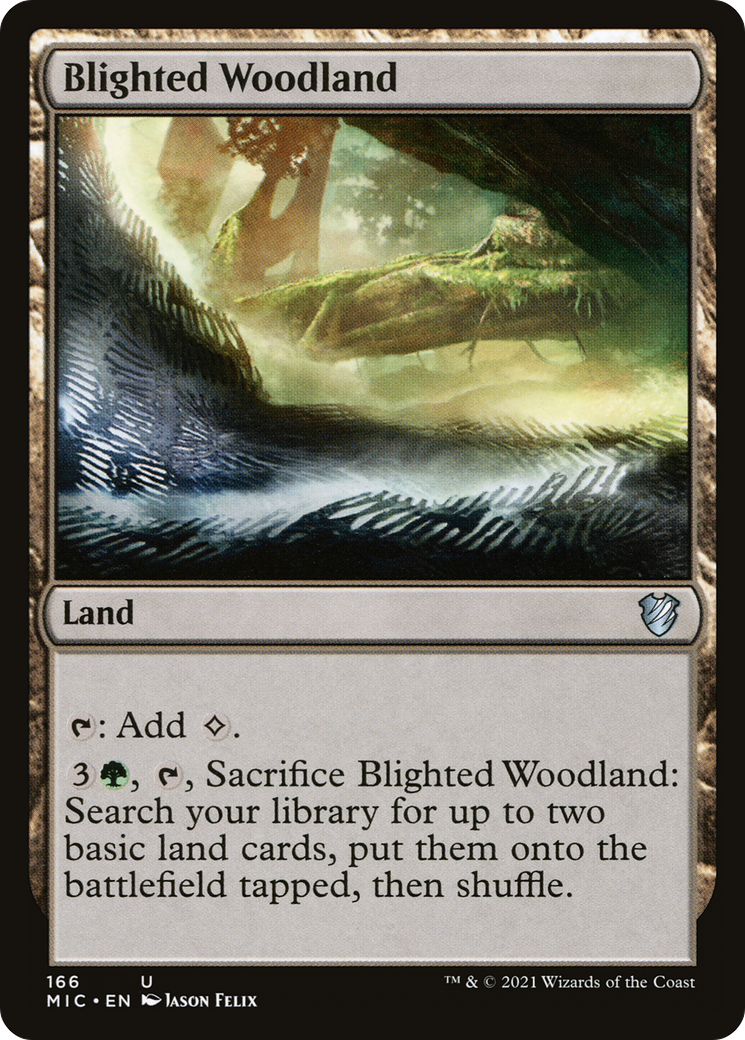 Blighted Woodland [Innistrad: Midnight Hunt Commander] | Grognard Games