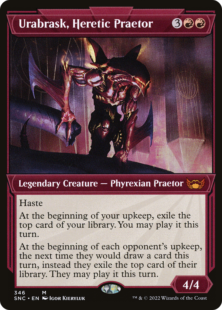 Urabrask, Heretic Praetor (Showcase Art Deco) [Streets of New Capenna] | Grognard Games