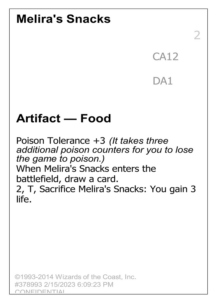 Melira's Snacks [Unknown Event] | Grognard Games