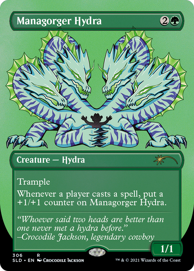 Managorger Hydra (SLD-306) - Secret Lair Drop (Borderless) Etched Foil | Grognard Games