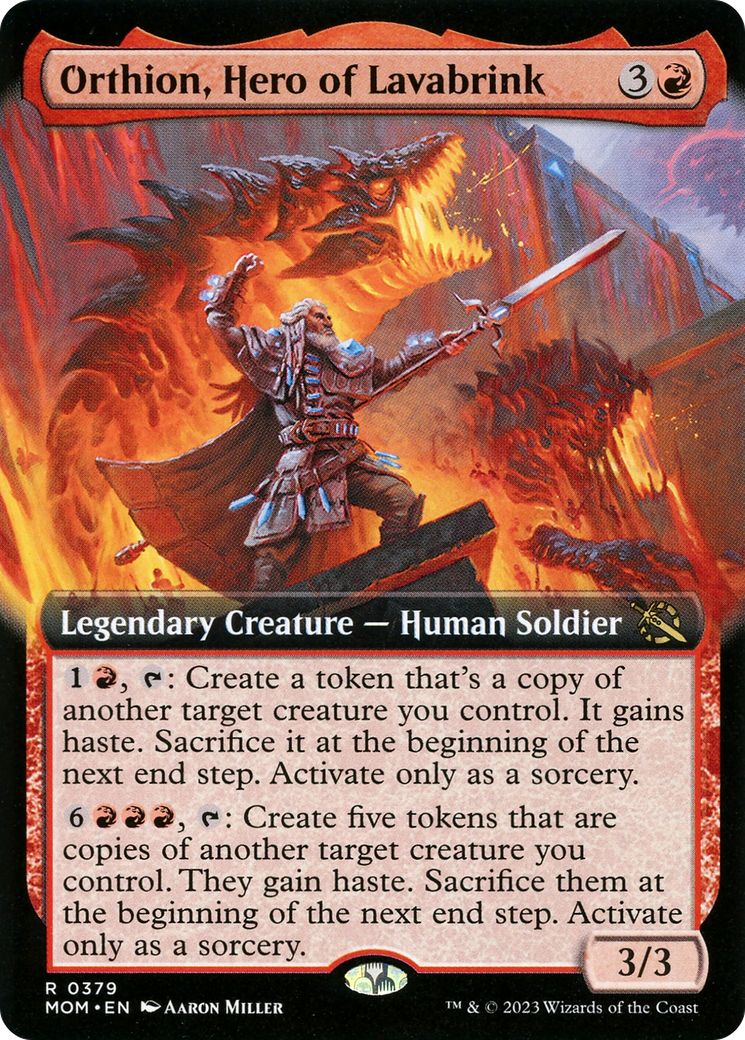 Orthion, Hero of Lavabrink (Extended Art) [March of the Machine] | Grognard Games