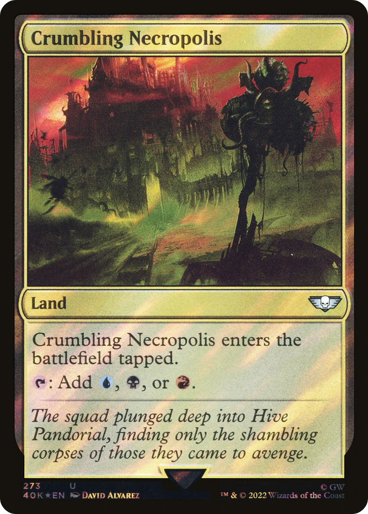 Crumbling Necropolis (Surge Foil) [Universes Beyond: Warhammer 40,000] | Grognard Games