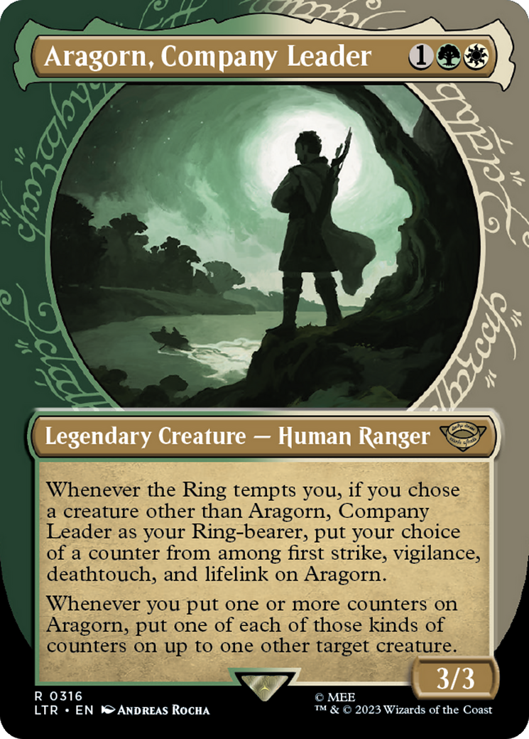 Aragorn, Company Leader (Showcase Ring Frame) [The Lord of the Rings: Tales of Middle-Earth] | Grognard Games