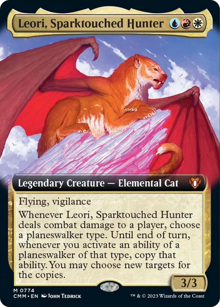 Leori, Sparktouched Hunter (Extended Art) [Commander Masters] | Grognard Games