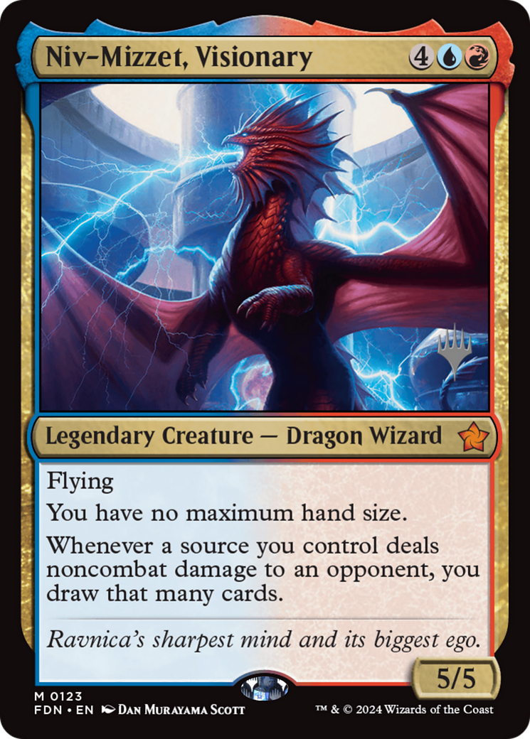 Niv-Mizzet, Visionary (Promo Pack) [Duskmourn: House of Horror Promos] | Grognard Games