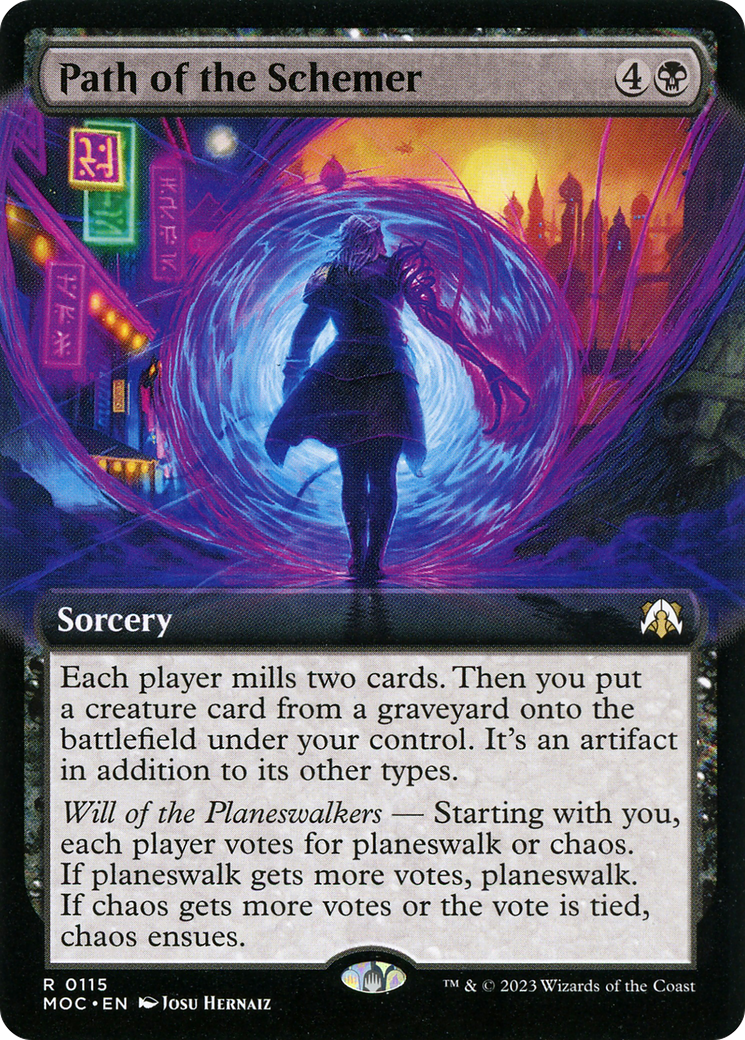 Path of the Schemer (MOC-115) - March of the Machine Commander: (Extended Art) Foil | Grognard Games