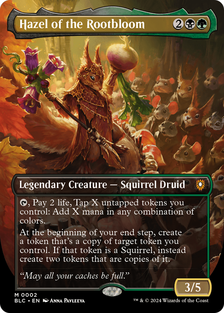 Hazel of the Rootbloom (Borderless) [Bloomburrow Commander] | Grognard Games