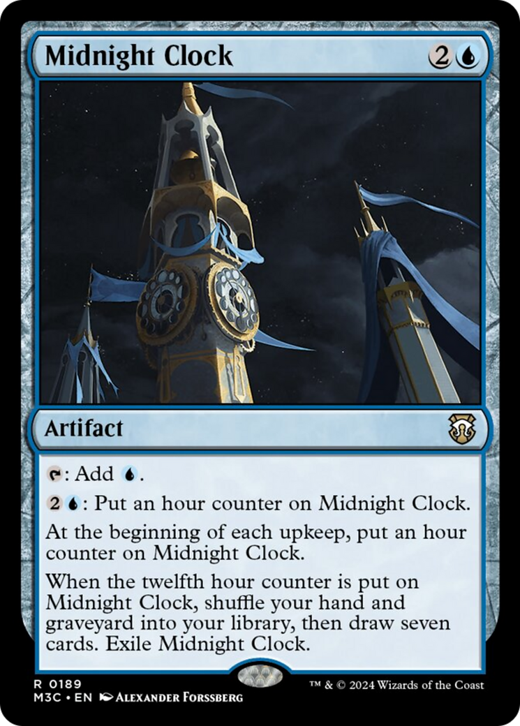Midnight Clock (Ripple Foil) [Modern Horizons 3 Commander] | Grognard Games