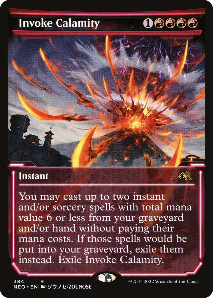 Invoke Calamity (Showcase Soft Glow) [Kamigawa: Neon Dynasty] | Grognard Games
