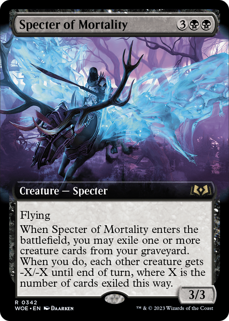 Specter of Mortality (Extended Art) [Wilds of Eldraine] | Grognard Games