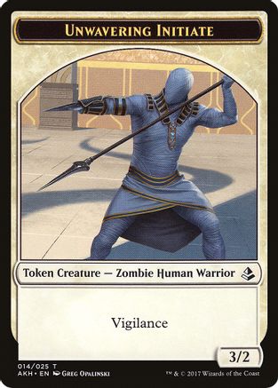 Unwavering Initiate // Wurm Double-Sided Token (AKH-14 // 24) - Amonkhet | Grognard Games