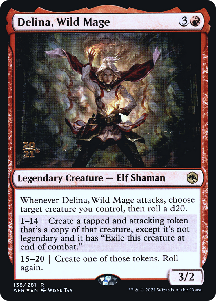 Delina, Wild Mage [Dungeons & Dragons: Adventures in the Forgotten Realms Prerelease Promos] | Grognard Games