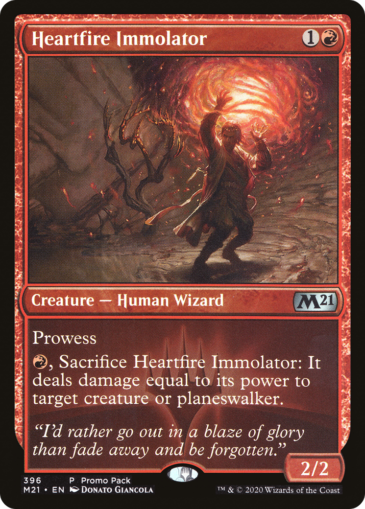 Heartfire Immolator (Promo Pack) [Core Set 2021 Promos] | Grognard Games