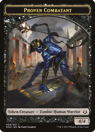 Proven Combatant // Cat Double-Sided Token (HOU-5 // 16) - Hour of Devastation | Grognard Games