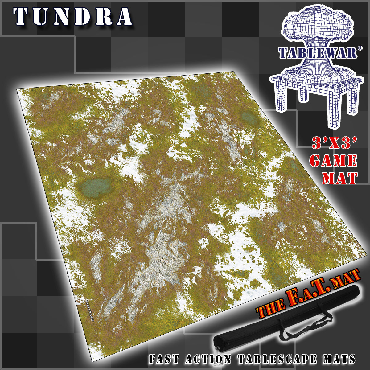 3x3 'Tundra' F.A.T. Mat Gaming Mat | Grognard Games