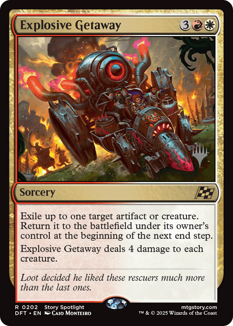Explosive Getaway (Promo Pack) [Aetherdrift Promos] | Grognard Games