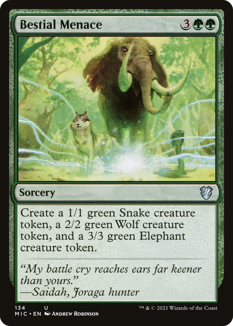 Bestial Menace [Innistrad: Midnight Hunt Commander] | Grognard Games