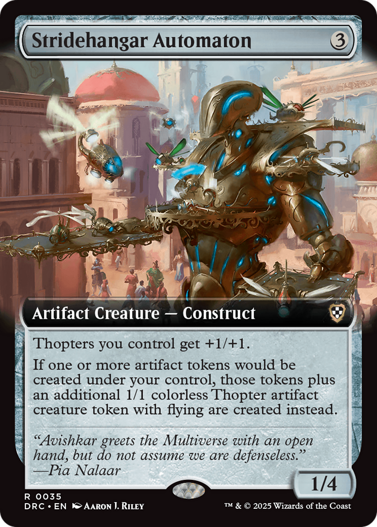 Stridehangar Automaton (Extended Art) [Aetherdrift Commander] | Grognard Games