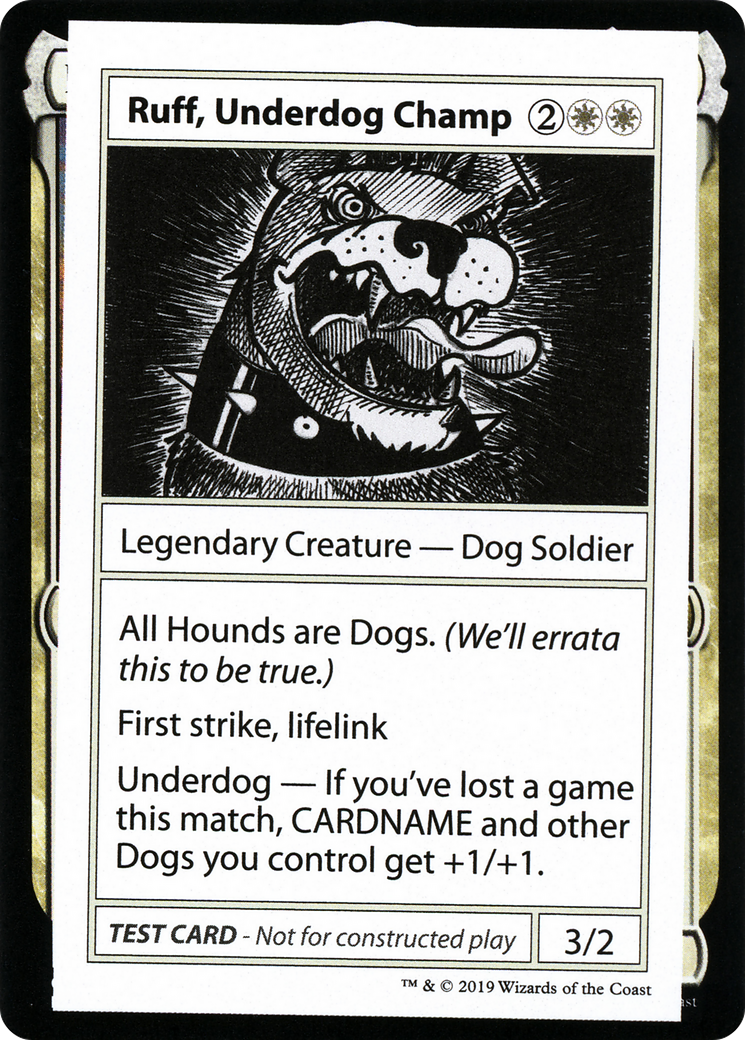 Ruff, Underdog Champ (2021 Edition) [Mystery Booster Playtest Cards] | Grognard Games