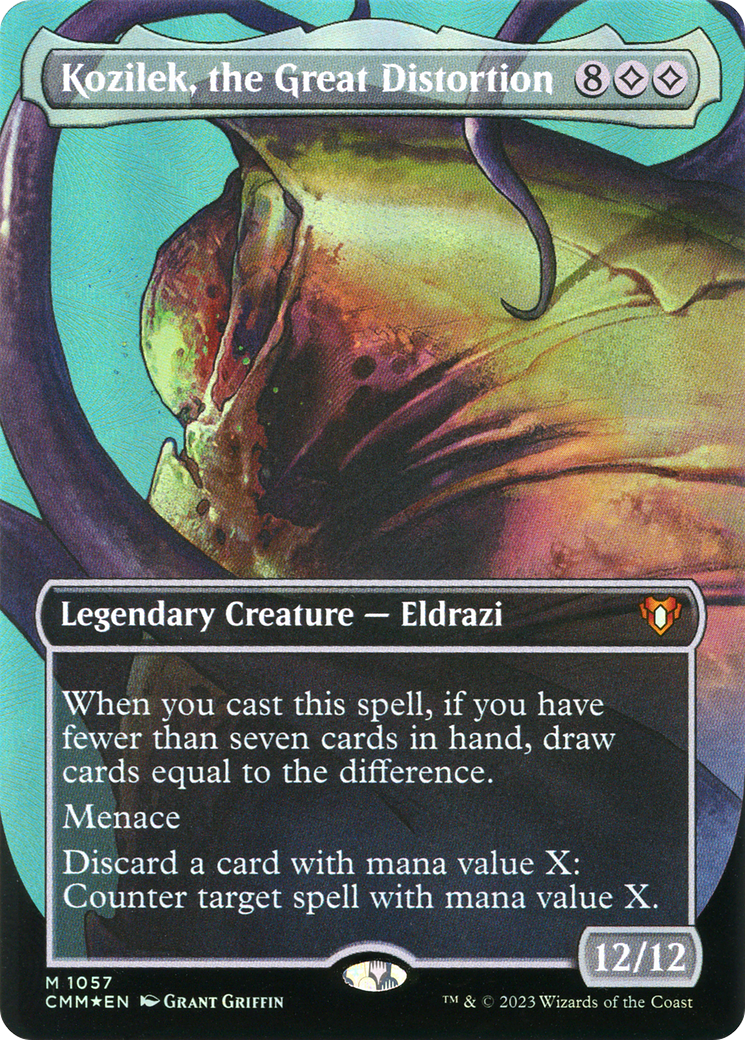 Kozilek, the Great Distortion (Borderless Textured Foil Frame Break) [Commander Masters] | Grognard Games