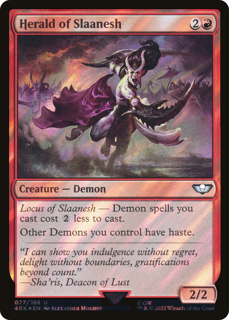 Herald of Slaanesh (Surge Foil) [Universes Beyond: Warhammer 40,000] | Grognard Games