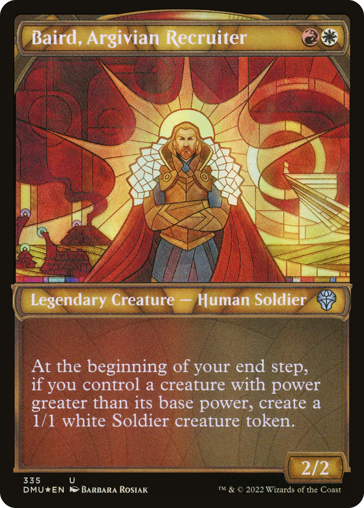 Baird, Argivian Recruiter (Showcase Textured) [Dominaria United] | Grognard Games