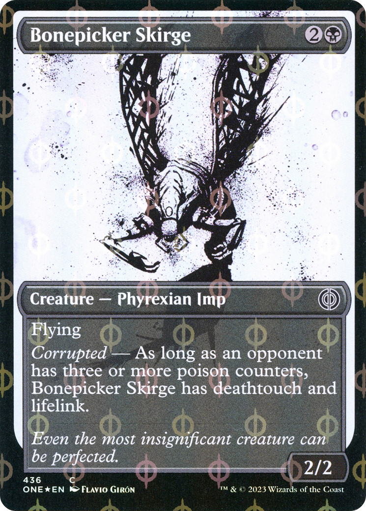 Bonepicker Skirge (Showcase Ichor Step-and-Compleat Foil) [Phyrexia: All Will Be One] | Grognard Games