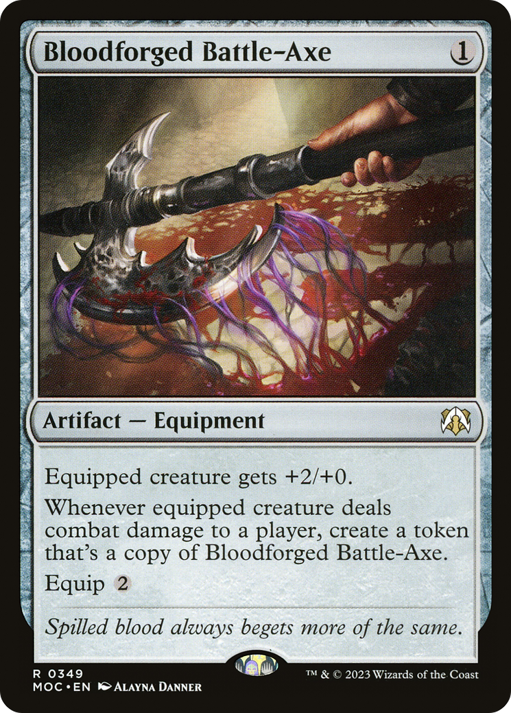 Bloodforged Battle-Axe [March of the Machine Commander] | Grognard Games