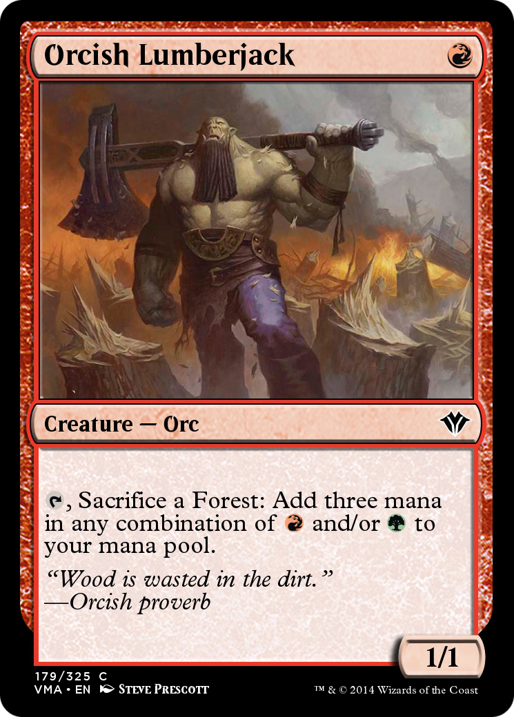 Orcish Lumberjack (VMA-179) - Vintage Masters Foil | Grognard Games