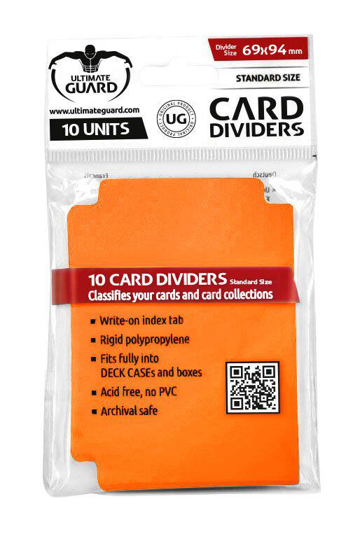 Ultimate Guard Card Dividers Standard Size Orange | Grognard Games
