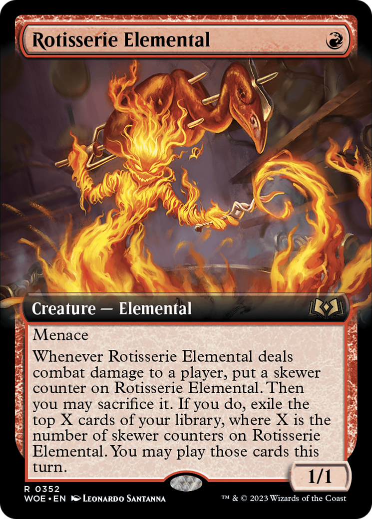 Rotisserie Elemental (Extended Art) [Wilds of Eldraine] | Grognard Games