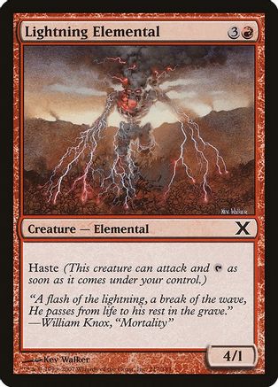 Lightning Elemental (10E-217) - 10th Edition Foil | Grognard Games