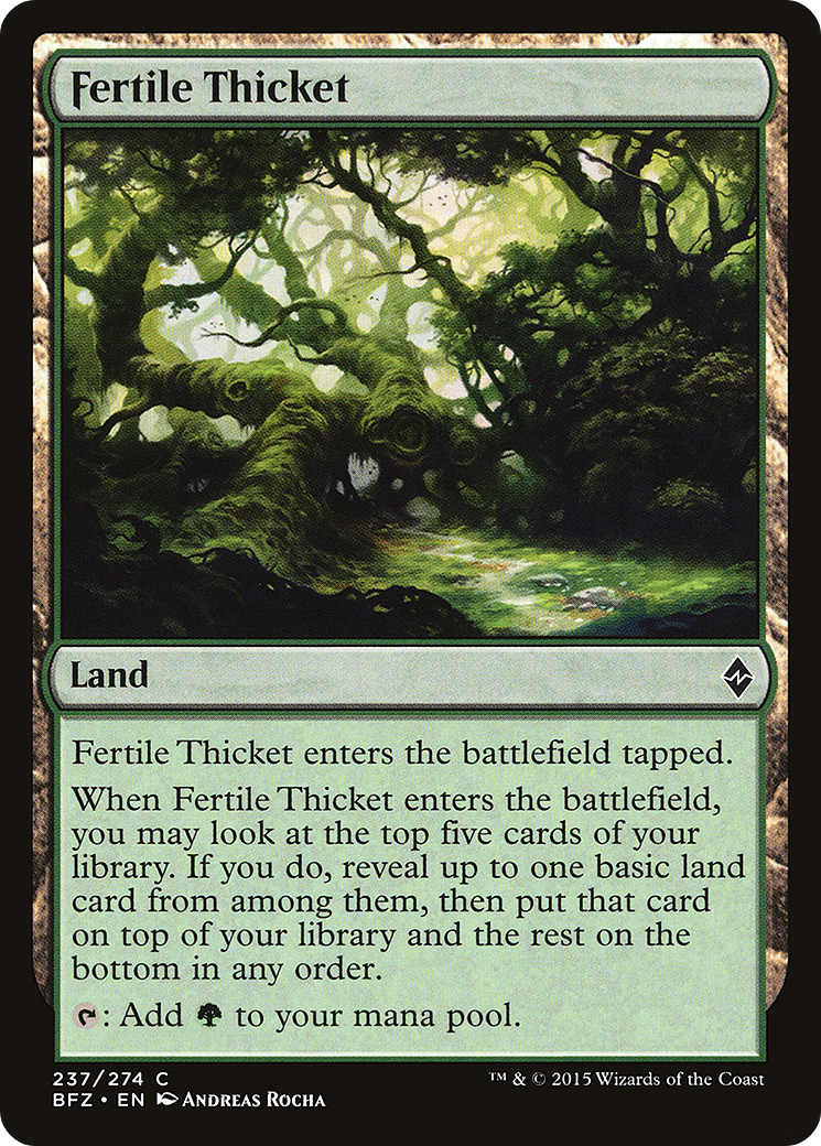 Fertile Thicket [Battle for Zendikar] | Grognard Games
