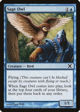 Sage Owl (10E-104) - 10th Edition Foil | Grognard Games